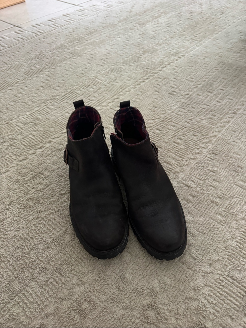 Merrell Black Chukka Boots with Plaid Lining